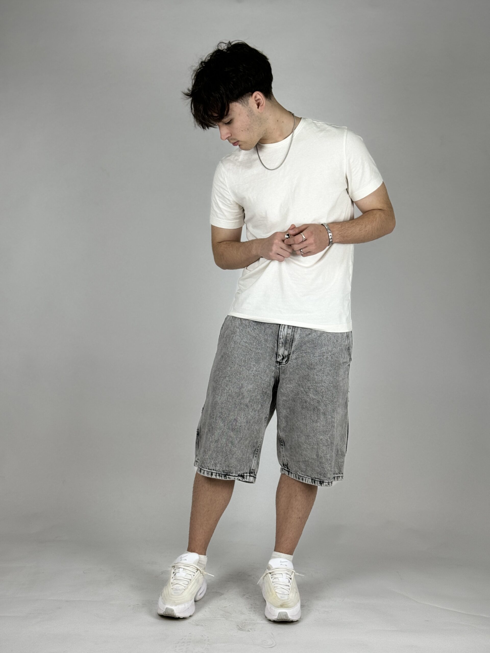 Bermuda Mom Hombre Gris Mom Jogger Corto Hombre Bermuda Para